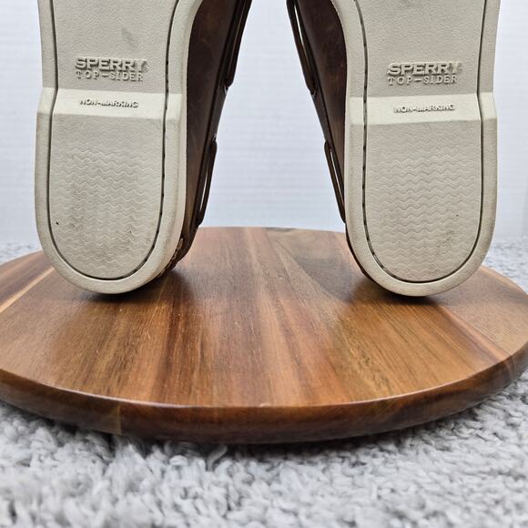 Sperry Top Sider Mens 11M Authentic Original 2-Eye Brown Leather Daily Boat Shoe - Picture 10 of 12